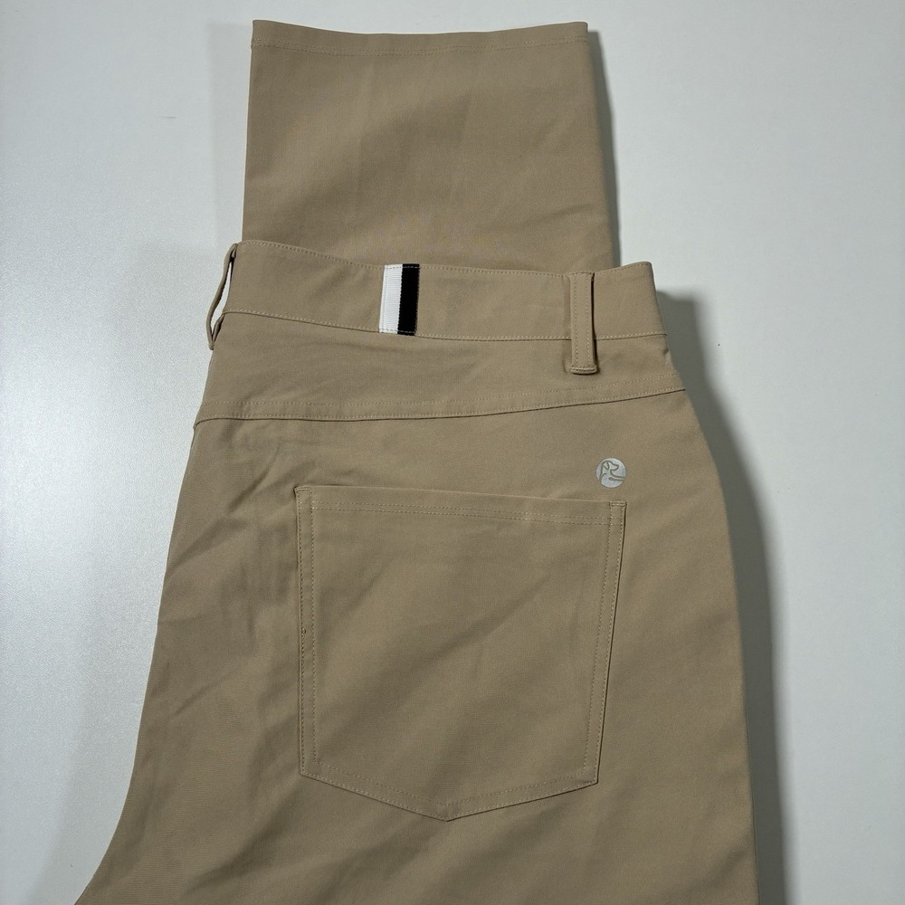 NEW Rhoback Performance Chino Pants 38x30 Beige Golf Stretch Trousers